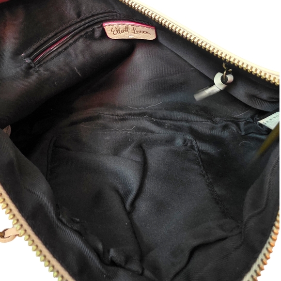 Elliott Lucca Ivory Leather Crossbody Bag Slim Shoulder Purse Minimalist Neutral - Picture 14 of 15